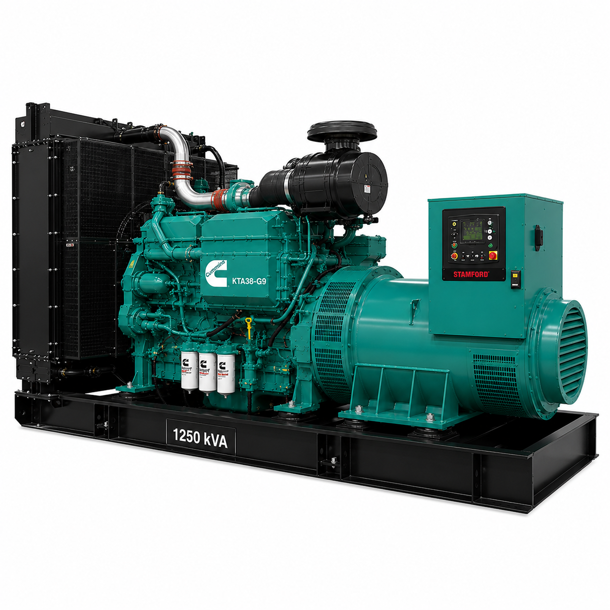 دیزل ژنراتور 1250 کاوا کامینز KTA38-G9 با آلترناتور استمفورد S6L1D-G41